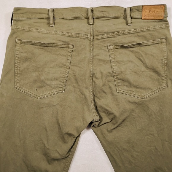 Polo Ralph Lauren Hampton Jeans Mens 40x38 Army Olive Green Relaxed Straight - Picture 4 of 8